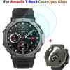 2pcs Glass Film Watch Frame Bezel for Huami Amazfit T-Rex3 Cover Smart Bracelet Screen Protectors Case for Amazfit T-Rex 3 Shell
