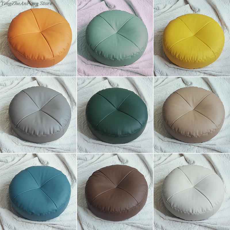 Подушка для медитации в японском стиле, татами, коврик для йоги, искусственная кожа, подушка для сиденья с наполнителями, утолщенный пуф, диван