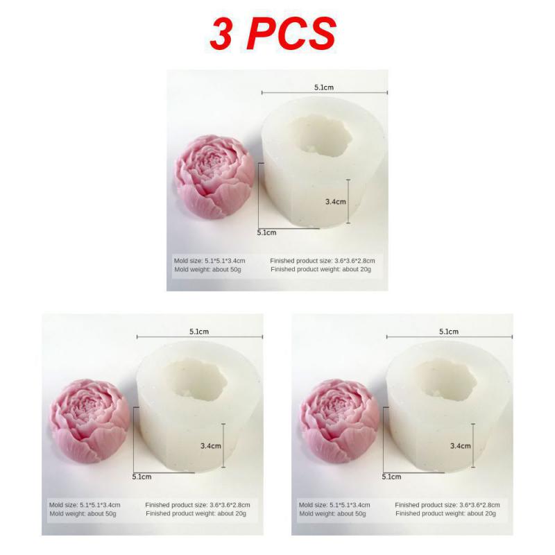Quality Food-grade Flower Silicone Mold DIY Ornaments Handmade Soap 3D Cake Chocolate Candy Jelly Baking Tool Molds Reusable