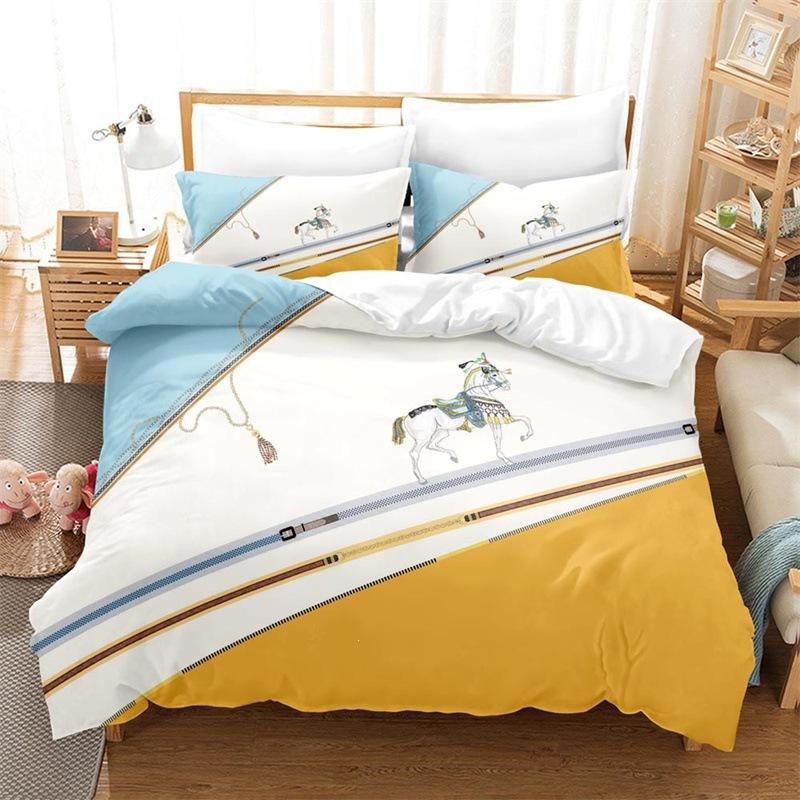 European retro style Microfibre Bedding Sets,Retro Print Bed Linen with Zip Room Decor Duvet Cover for Teenagers adult 2/3-Piece