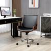 Desk Chair Computer Chair, Tilt Function, Height-Adjustable, Black + Silver