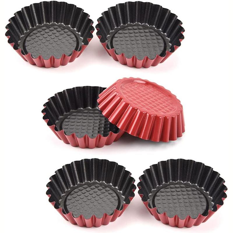 6 шт. Форма для яичного тарта в форме цветка, антипригарные инструменты для выпечки, форма в форме хризантемы для выпечки яичных тартов, печенья, принадлежности для выпечки