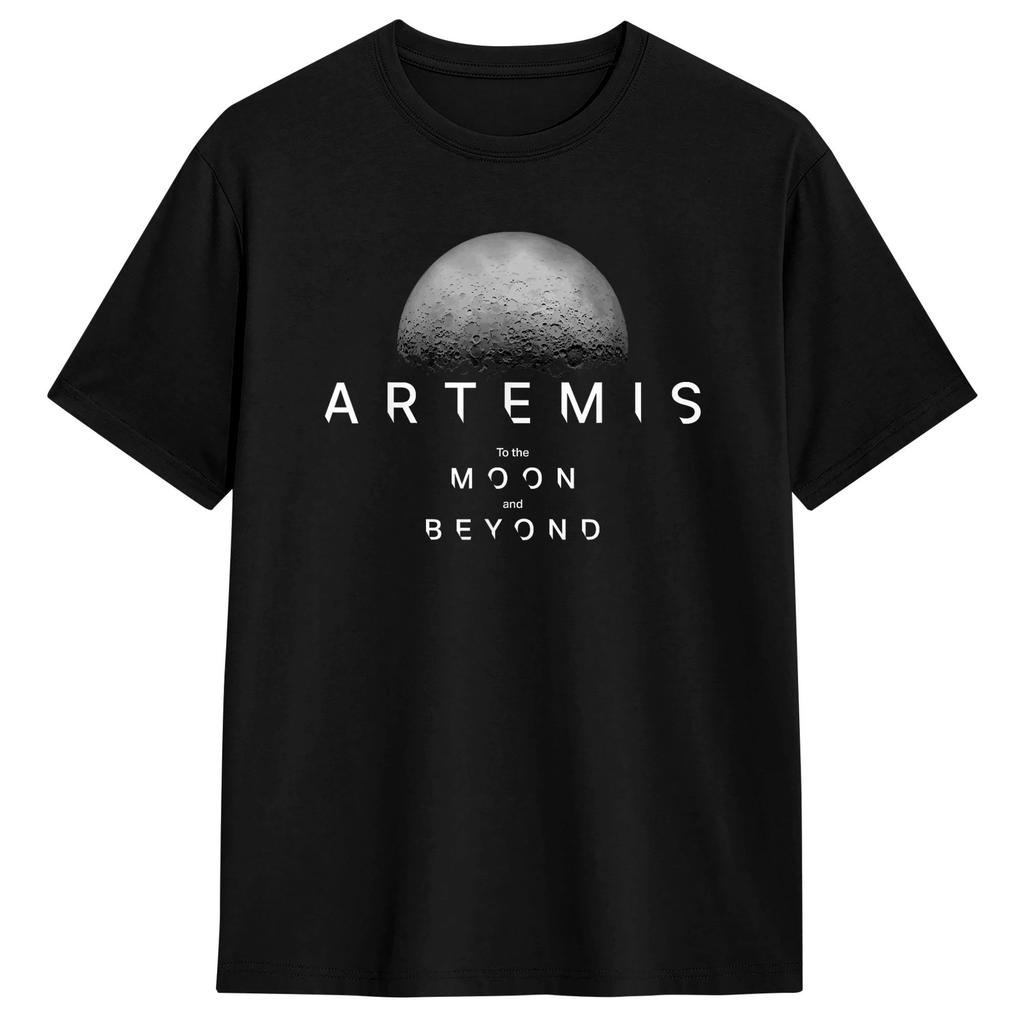 2026 Artemis 2 На Луну Футболка Унисекс и Женская Летняя Хлопковая Одежда Модная С Круглым Вырезом С Коротким Рукавом Уличная Мода