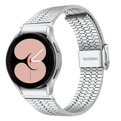 Классический ремешок из нержавеющей стали для Samsung Galaxy Watch 4 Band 40 мм 44 мм 46 мм 42 мм без зазоров для Galaxy Watch 4/20 мм, браслет из звеньев