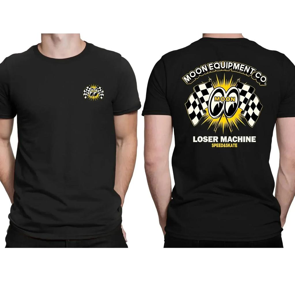 Футболка Мужская Крутая Футболка Мужская Футболка Повседневная Оверсайз Mooneyes Moon Gear Speed Хлопковая Футболка Графическая Уличная одежда S-4XL