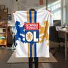 Olympique Lyonnais,pattern Flannel Blanket, High quality Comfortable for All Seasons, Home Decor, Warmth and Comfort, Perfect for Gifts.