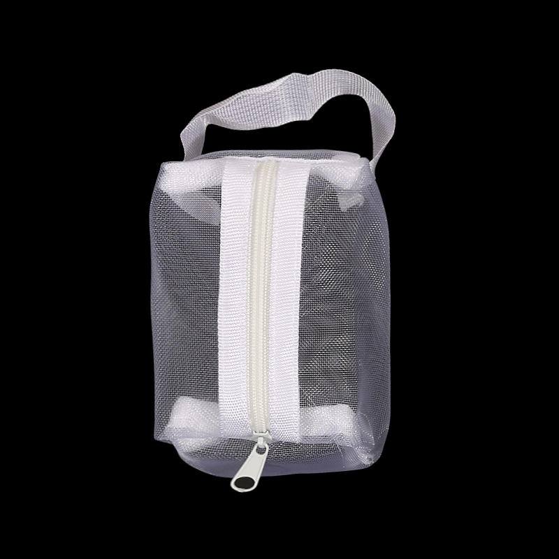 Портативная квадратная сетчатая сумка для хранения, квадратный сетчатый кошелек для монет, сетчатый чехол на молнии, косметичка