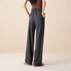 Double Pleated Casual Wide Leg Pants for Women