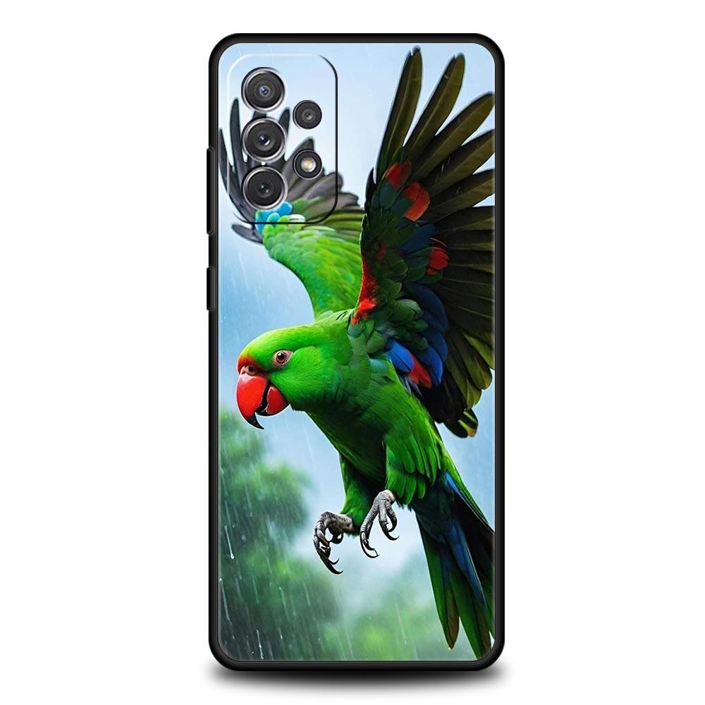 Parrot Bird Phone Case For Samsung Galaxy A17 A07 A55 A35 A25 A15 A05s A33 5G A31 A23 A21s A13 A41 A73 A53 A51 A71 A03s S10Cover