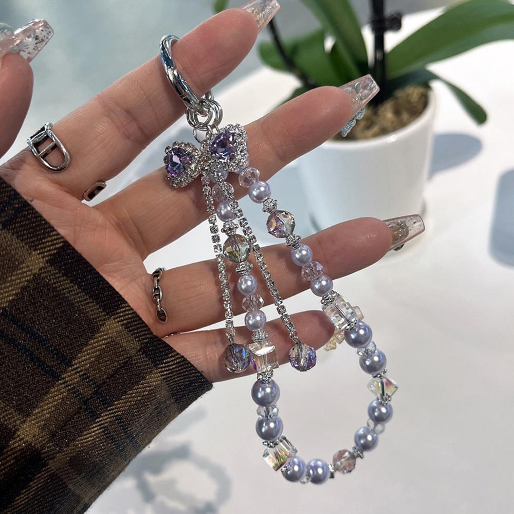 Высококачественный роскошный ремешок для телефона со стразами, жемчужный ремешок для телефона со стразами, подарок для девочек на Новый год