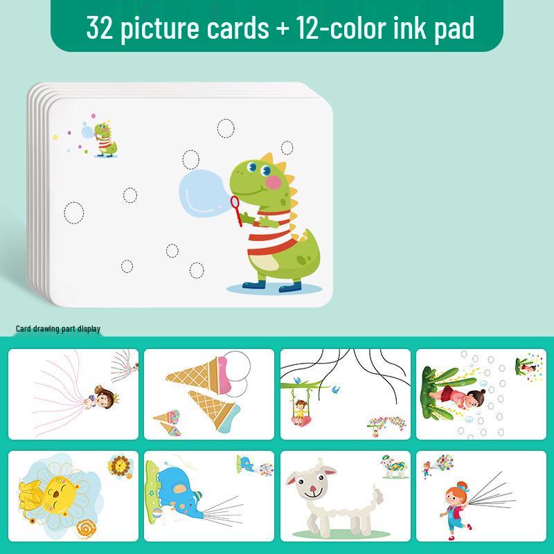 Портативная книга для рисования пальцами и раскрашивания для детей и малышей: Альбом «Просветление искусством»