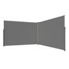Retractable Side Awning, 79''x 236'' Outdoor Privacy Screen, 180g Polyester Water-proof Retractable Patio Screen, UV 30+ Room Divider Wind Screen for
