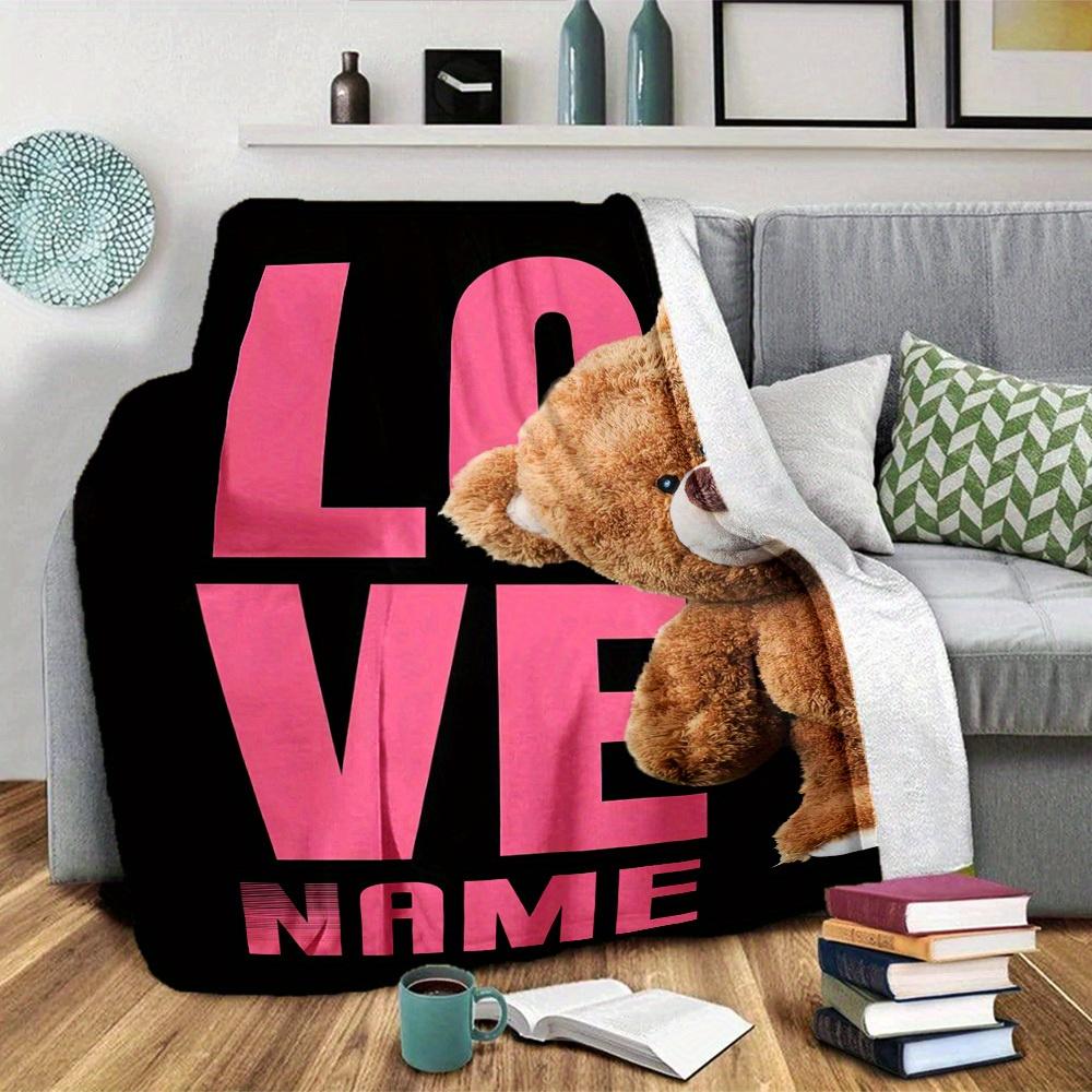 Love Personalized Blankets Cozy Soft Lightweight Blanket For All Seasons Perfect For Picnics Sofas Offices Beds Living Rooms Suitable As Gifts For