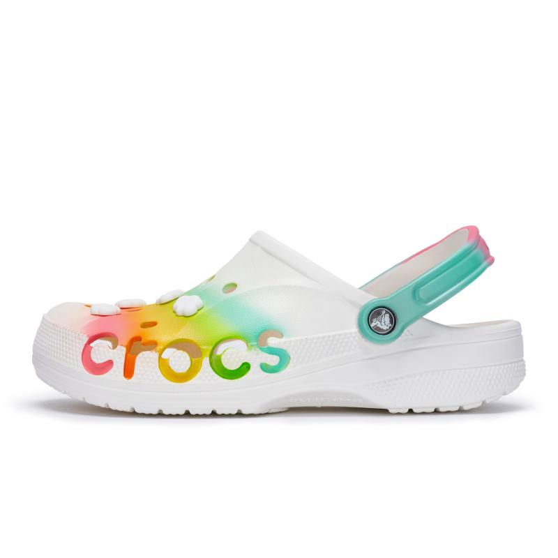 Crocs Classic Clog 811 Изготовлено Rainbow Bridge Специальная обувная коробка Облака Клоги Унисекс Белый Радуга