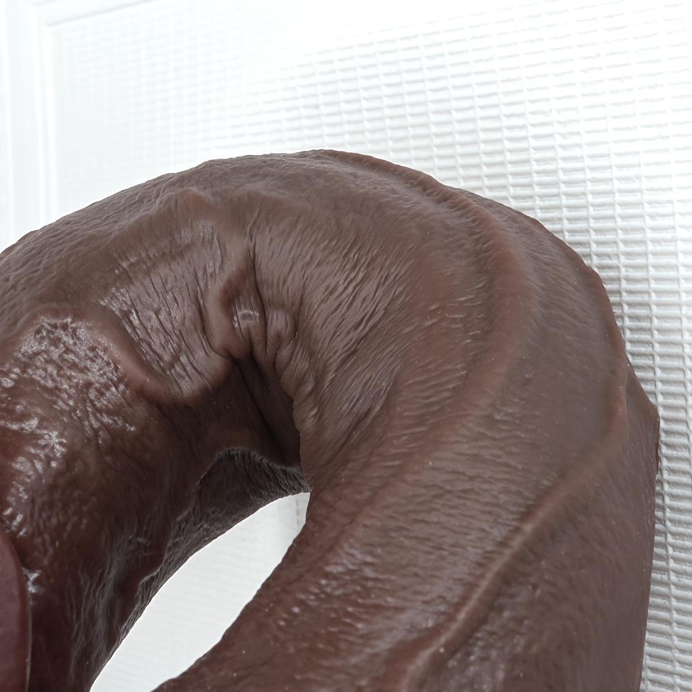 Реалистичный черный дилдо 9,65 дюйма с присоской, несколько размеров, жидкий силикон, стимуляция точки G и анальная стимуляция для пар, игра без рук