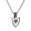 2023 Viking Pirate Shield Pendant Necklace for Men - Titanium Steel