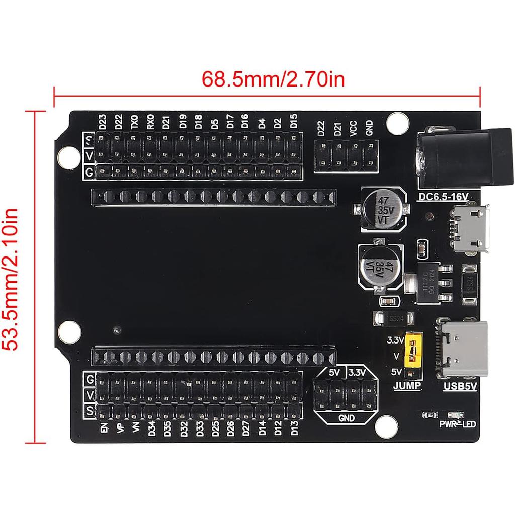 ESP-WROOM-32 ESP32 ESP-32S Type-C USB Плата для разработки Type-C USB CH340C WiFi+Bluetooth Сверхнизкое энергопотребление Двухъядерный ESP32-DevKit