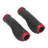 Mountain Bike Grips PP TPR Nonslip Safe Cellular Surface Ergonomic Design Metal Sides Bike Handlebar Grips Red