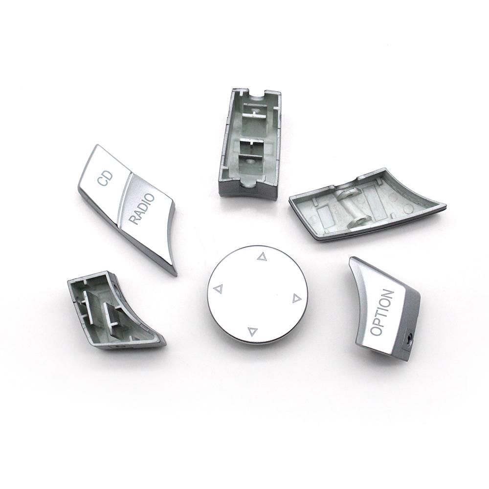 Silver Car Console CIC IDrive Multimedia Control Knob Button Cover For BMW E Series E60 E61 E81 E87 E90 E91 E92 E84 E70 E71 E72