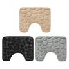 Toilet Floor Mat Wear Resistant Super Absorbent Non-Slip Design Decorative Bathroom U-shaped Floor Mat