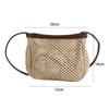 Hollow Out Raffia Bag Pu Leather Weave Straw Crossbody Bag Casual   Girls