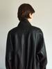 HUNCH Band Neck Faux Leather Blouson