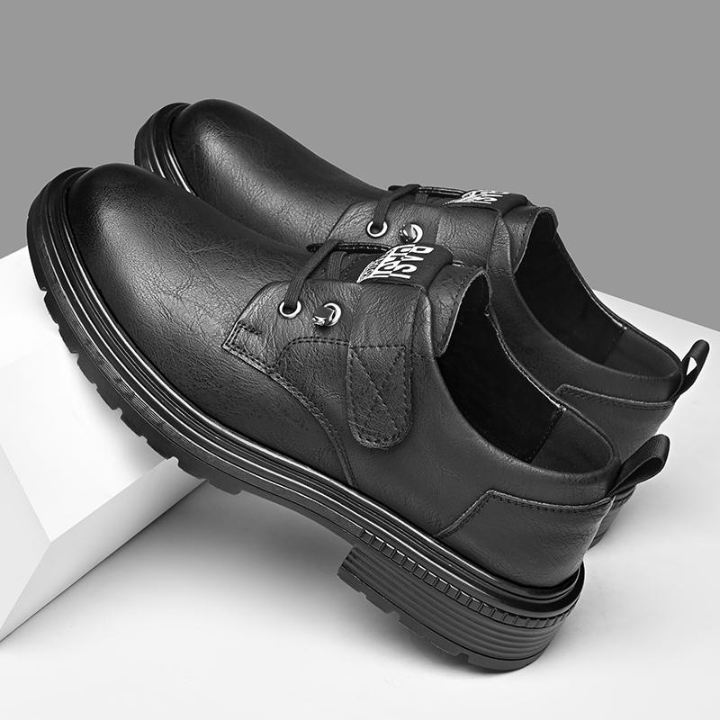 2025 Business Shoes Men's Banquet Dress Shoes Autumn New Men's Genuine Leather Shoes Thick Bottom Work Dress Shoes Office Botas