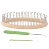 Knitting Loom Wooden Round Pocket Knitting Board DIY Weaving Craft Tool with Loom Pock Tool and Needle for Scarves Socks