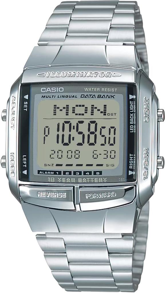 Casio CASIO Data Bank Telememo 30 Digital Watch DB-360-1A Men's Silver Overseas Model [Item]