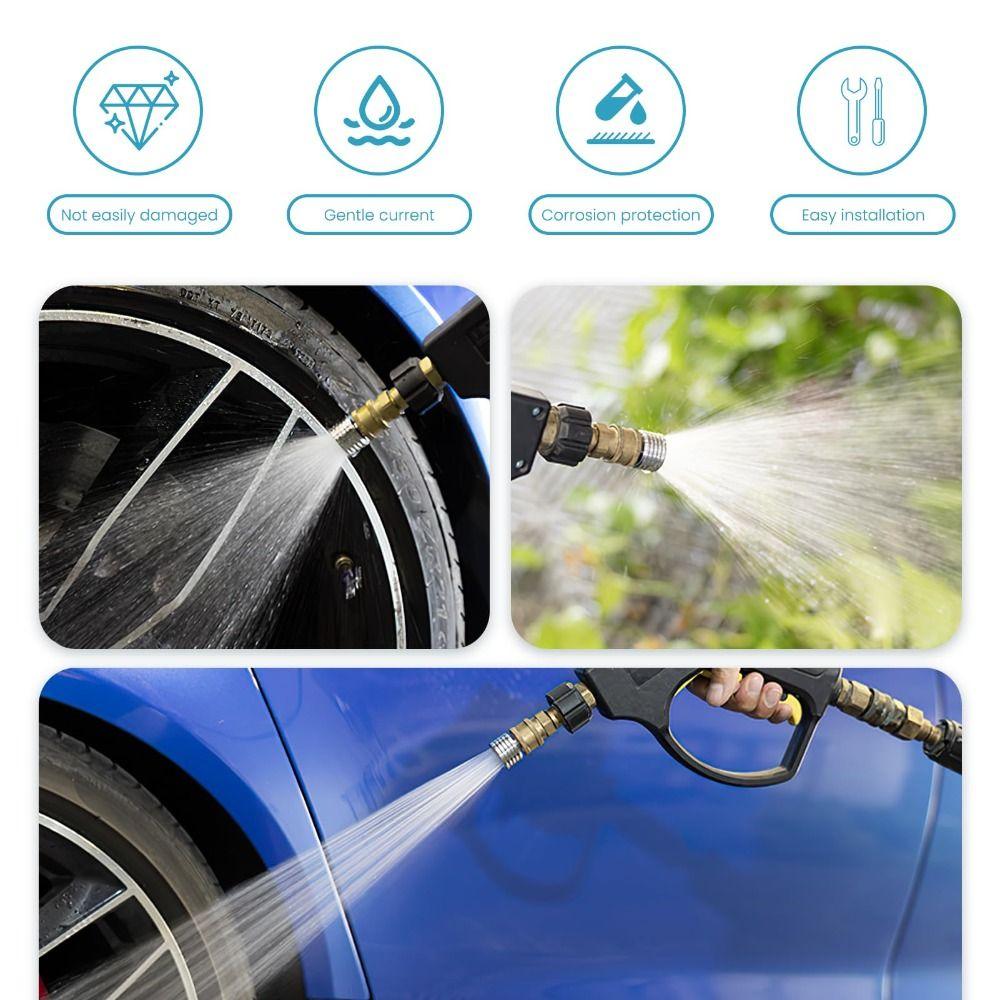 Stainless Steel Water nozzle Quick Plug Spray Shower Nozzle Pressure Washer Nozzle Flower Watering