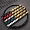 1 Pair 304 Stainless Steel Chinese Chopsticks Non-Slip Cutlery Square Sushi Fast Food Sticks Reusable Tableware Kitchen Tool