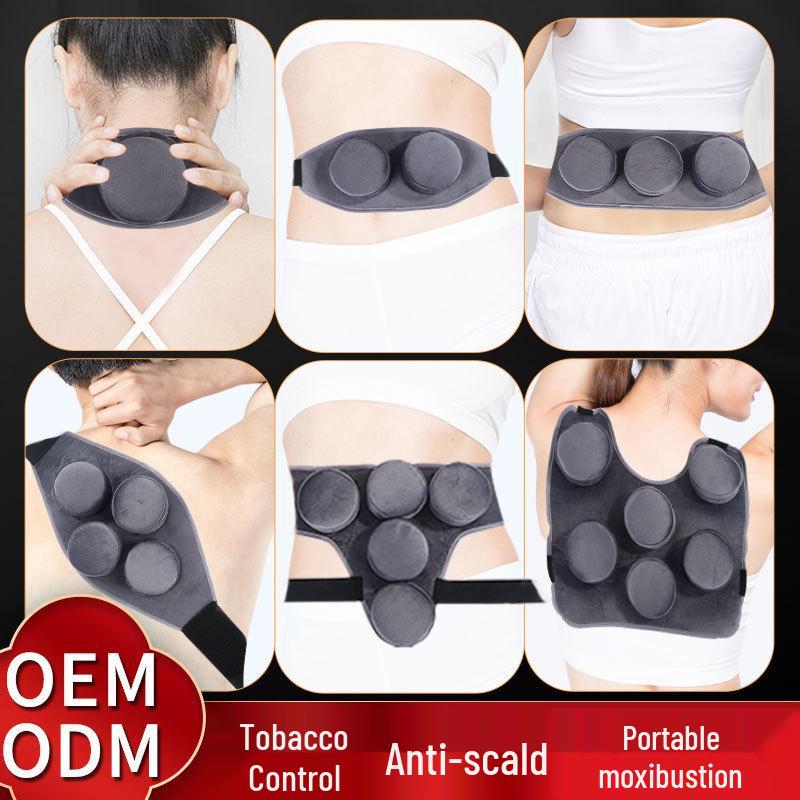 Portable Smokeless Moxibustion Box Set with Smoke-Filtering Cloth Cover for Full Body Use