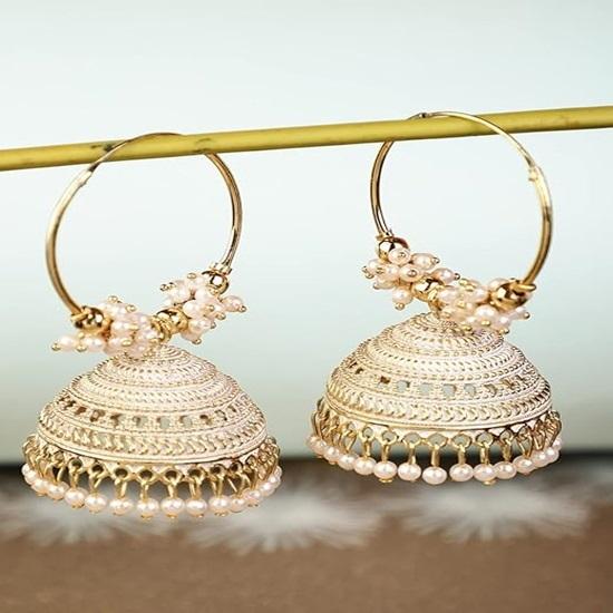 Последние стильные традиционные серьги-кольца Jhumki для женщин и девочек