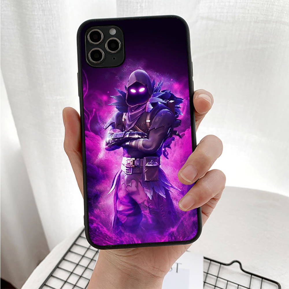Чехол для iPhone 16 15 Plus 14 13 12 11 Pro 8 7 6S 6 SE 5S X XR XS Max Realme C30 C33 C31 9I Black Sofe Cover FI1 Fortnite