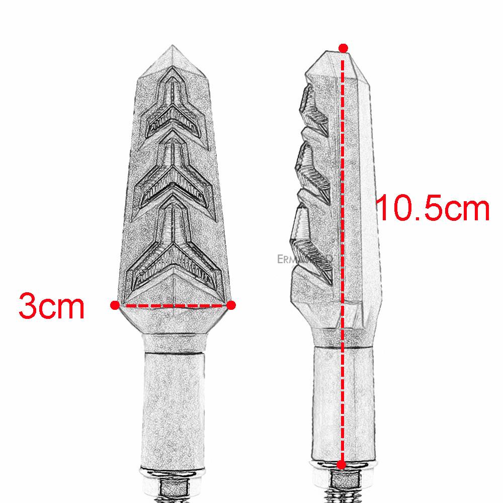 Последовательные индикаторы мотоцикла, плавные светодиодные указатели поворота, мигающие индикаторы для мотоцикла, универсальная янтарная лампа 12 В M10