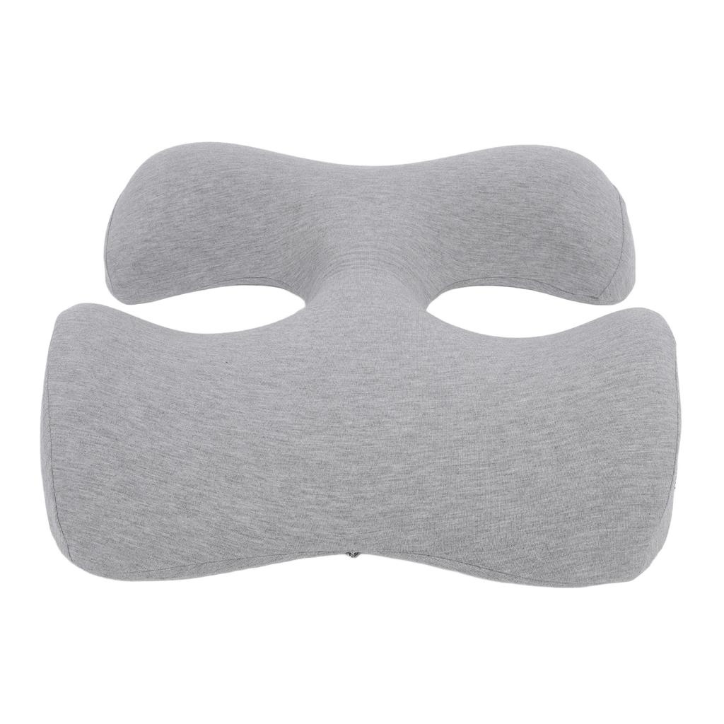 Face Down Chest Pillow Ergonomic Memory Foam Bust Support Cushion for Beauty Salon and Home Sleeping Light Gray