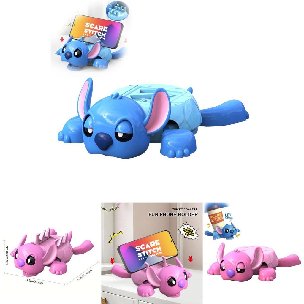 Lilo Stitch Silicone Coaster With Phone Stand For Home Office Gift Use