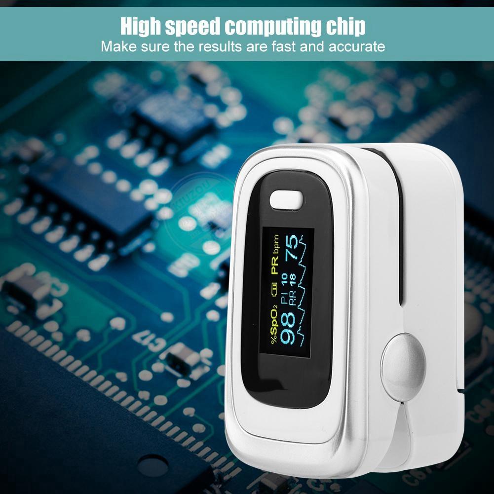 Пальцевый пульсоксиметр SPO2 PR PI RR Мониторинг насыщения крови кислородом Монитор