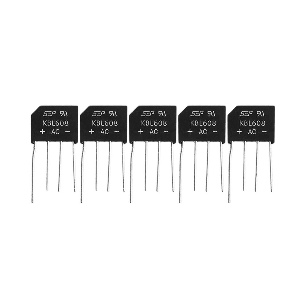 10 шт. KBL608 KBL 608 6A 800V мостовые выпрямители SEP однофазный мостовой диодный выпрямитель KBL-608 IC