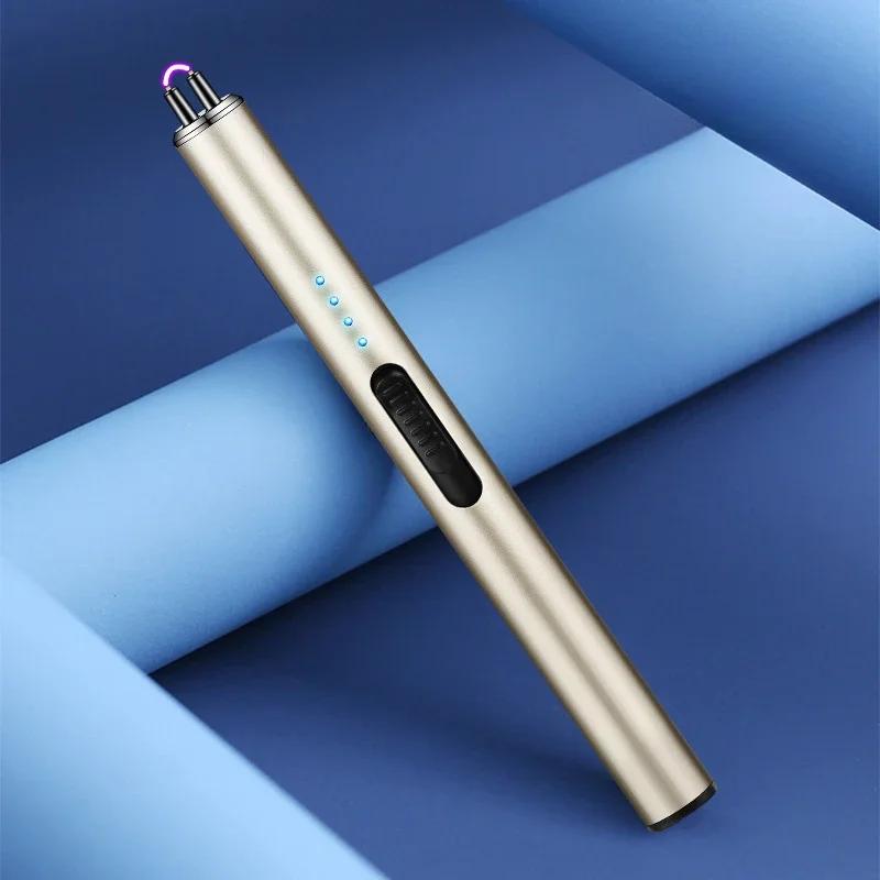 Кухонная зажигалка Type-C с заряжаемой плазменной дугой, импульсным воспламенителем, беспламенная ветрозащитная зажигалка с предохранительным выключателем для барбекю со свечами