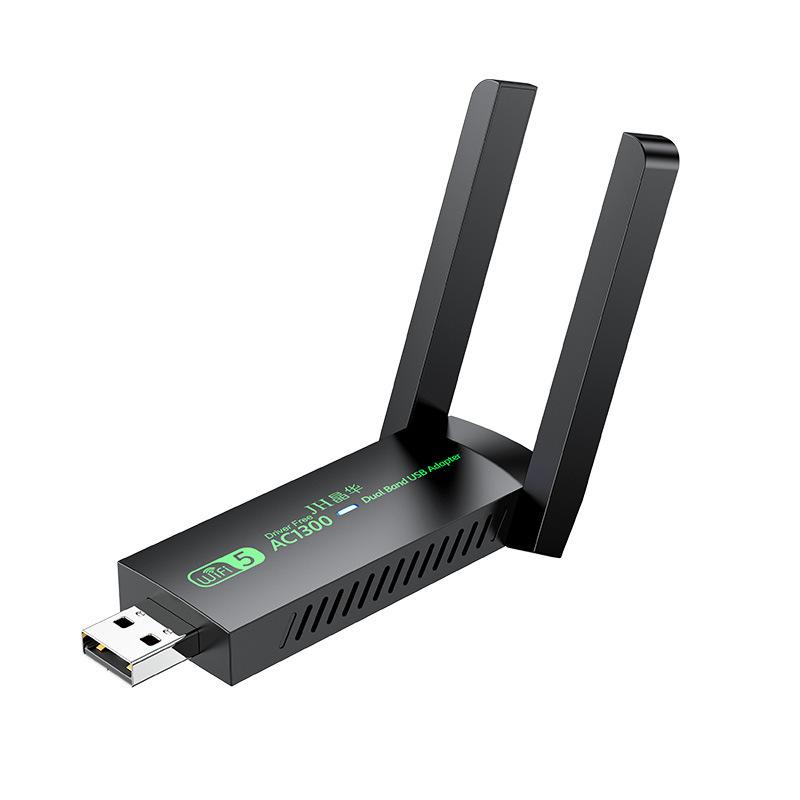 Regent 1300M USB WiFi 5 Dual-Band Wireless Network Card for Desktop & Laptop (5G, Driver-Free)