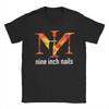 Мужские футболки Nine Inch Nails NIN Funny Cotton Tees Футболки с коротким рукавом Футболки с круглым вырезом Одежда больших размеров