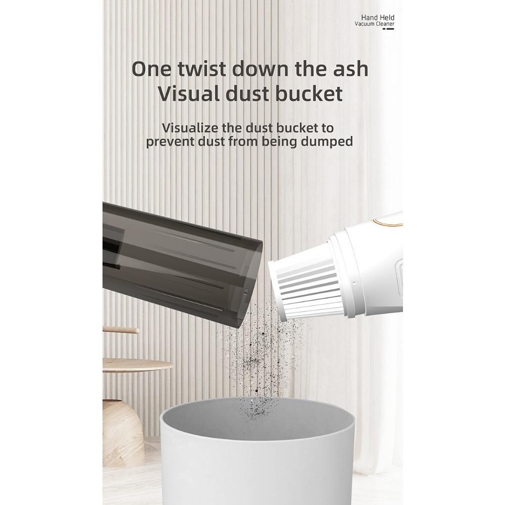 Ручной пылесос, автомобильный портативный беспроводной бытовой маленький мини-пылесос высокой мощности с высоким всасыванием, бесшумный пылесос