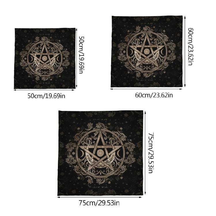 Пентаграммы Узор Скатерть для Таро Алтарная Ткань Гадания Гобелен