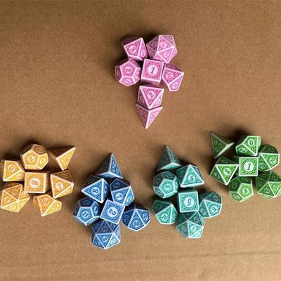 7 шт./лот многогранные игральные кости двухцветные многосторонние игральные кости D4 D6 D8 D10 D12 D20 набор игральных костей для развлекательных вечеринок настольные игры