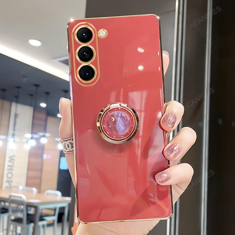 S 21 22 23 20 Роскошный чехол-подставка с кольцом-держателем для Samsung Galaxy S23 S22 S21s20 Fe Plus Ultra Silicone Back Cover S20fe 5g
