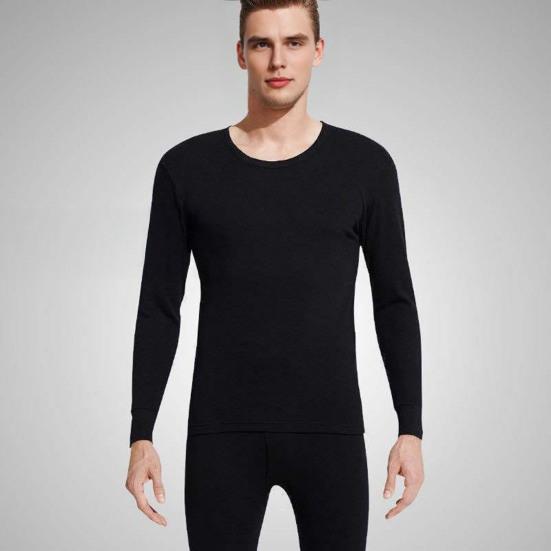 Мужское термобелье, комплект кальсоны и футболка, повседневный костюм из двух частей, зимний, сохраняющий тепло, с длинным рукавом, топ и брюки для холодной погоды