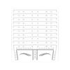 100PCS Eyebrow Ruler Stencils Clear Scale Transparent Adhesive Eyebrow Designer Tools for Makeup