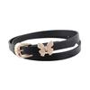 Imitation Leather Women Belt Butterflies Buckle Adjustable Length Waist Band Dress Shirt Tops Versatile Belt