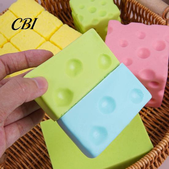 Cheese Stress Balls Squeeze Toy with Mesh Bag, Relief Sensory Toy, Calming Toys Slow Rising Fake Food for Focus Aid & Relaxation Pinch